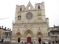 Lyon, Cathedrale St-Jean apres renovation, Facade (6)